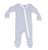 Angel Dear Navy Stripe Ribbed Footie