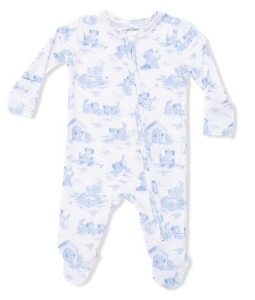 Angel Dear Blue Puppy Toille Footie
