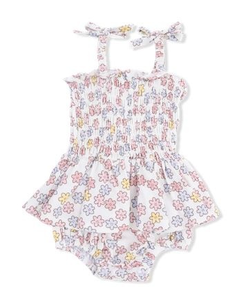 Angel Dear Sarah Floral Smocked Bubble