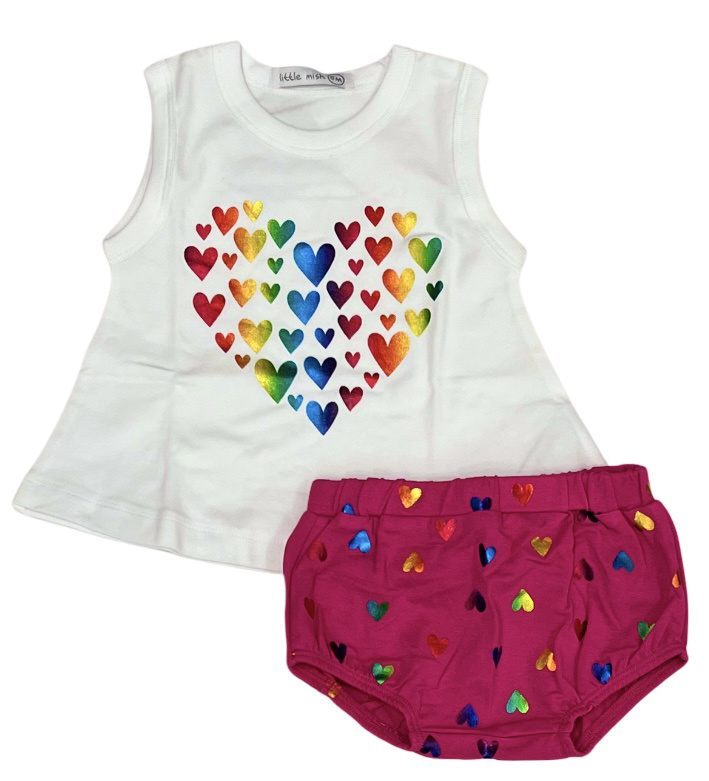 Little Mish Rainbow Foil Hearts Swing Set