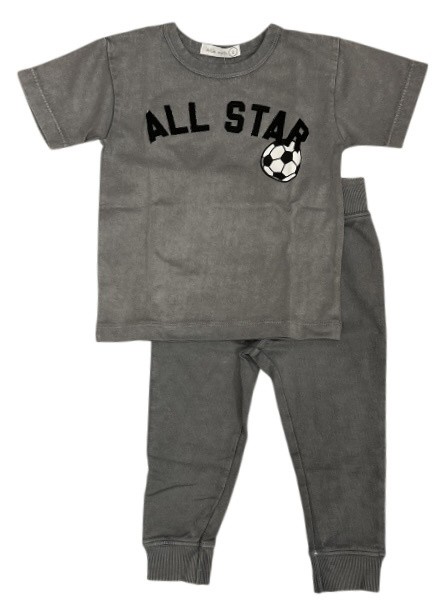 Little Mish Coal All Star Soccer Inf Pant Set