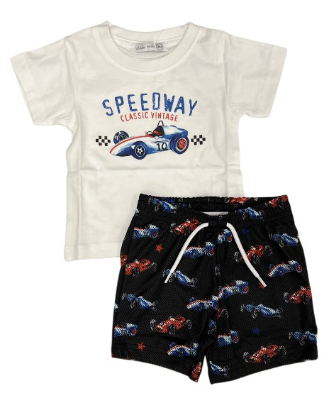 Little Mish Speedway Mesh Short Set