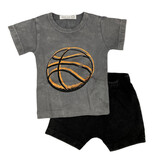 Little Mish Coal Basketball Short Inf Set