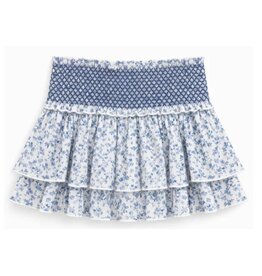 KatieJ NYC Denim Blue Mini Toile Skirt