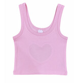 Theme Pink Heart Cut Out Tank Top