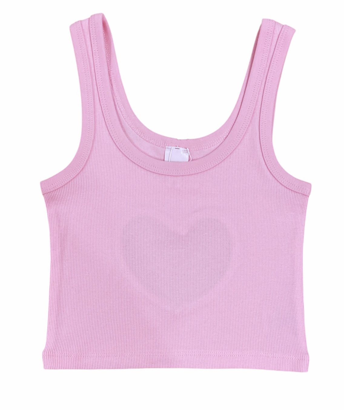 Theme Pink Heart Cut Out Tank Top