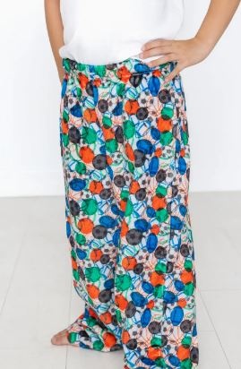 Play Ball Bright Multi Plush Pants