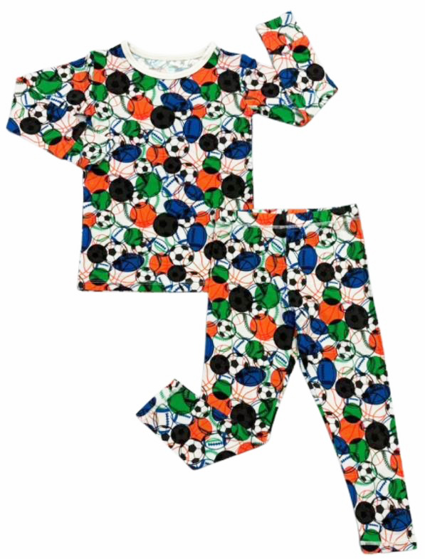 Play Ball Bright Multi PJ Set