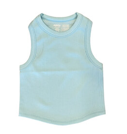 iScream Ice Blue  Racerback Crop Rib Tank