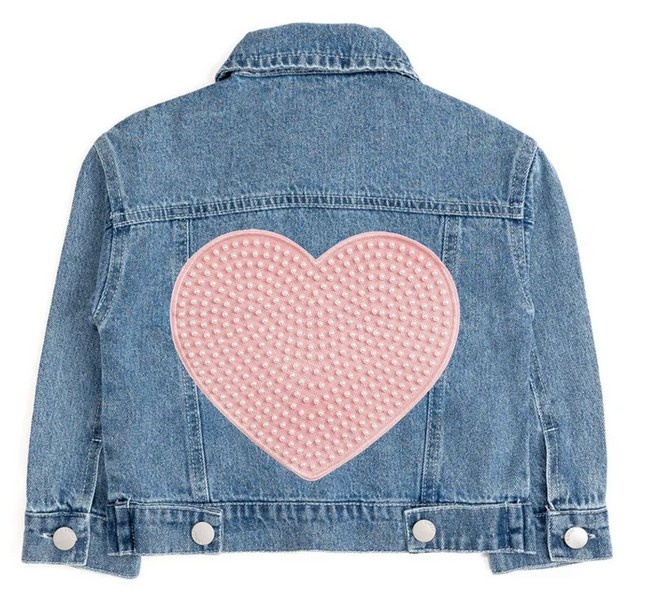Sweet Winks Pearl Heart Denim Jacket