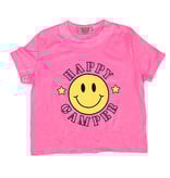 Firehouse Neon Pink Happy Camper Smiley SS Tee