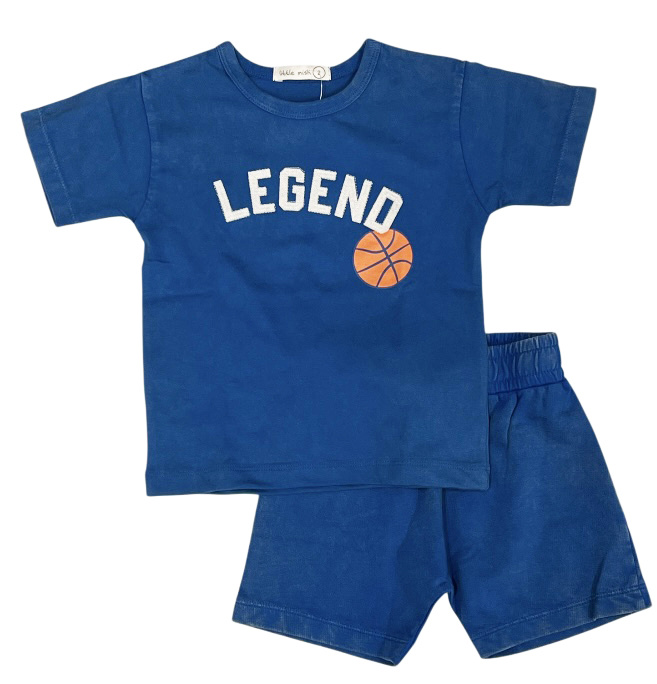 Little Mish Cobalt Legend Basketball Inf Short Set