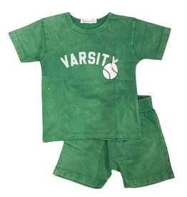 Little Mish Green Varsity Baseball Inf Short Set