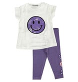 Little Mish Purple Smiley Inf Legging Set