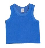 Suzette Cool Blue Smocked Ribbed Tank Top