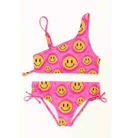 Limeapple Pink Smiley Bikini