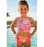 Limeapple Rainbow Graffiti Tankini