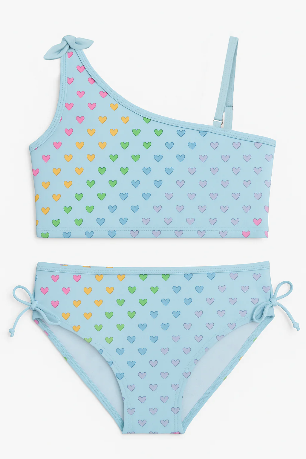 Limeapple Rainbow Heart Bikini