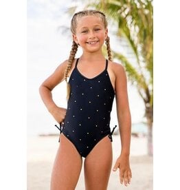 Limeapple Black Studded Swimsuit