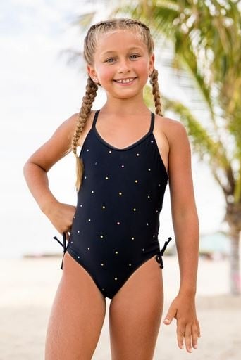 Limeapple Black Studded Swimsuit