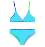 Limeapple Turq Stitched Bikini