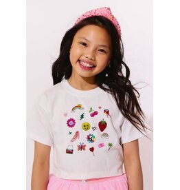 Lola and the Boys Sparkle Doodle SS Tee