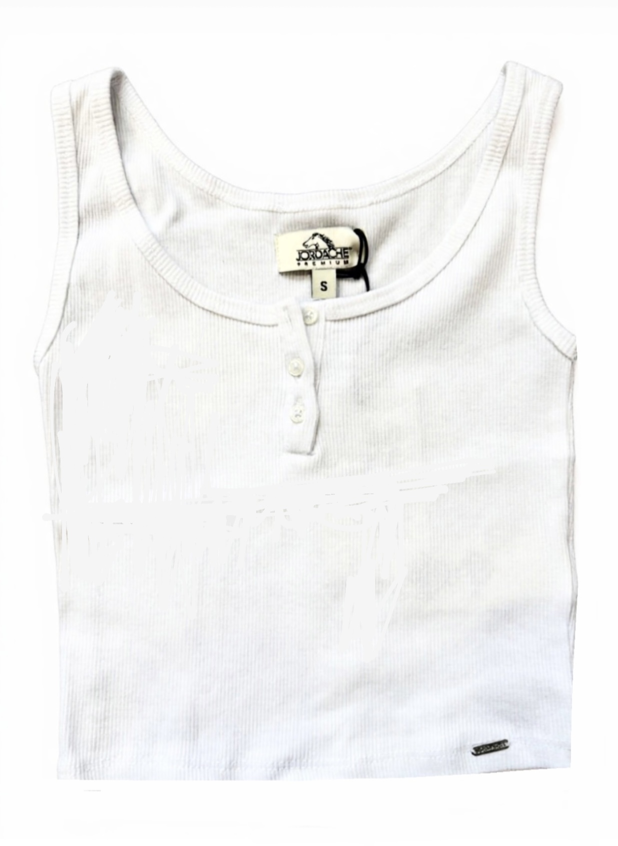 Jordache White Henley Tank Top