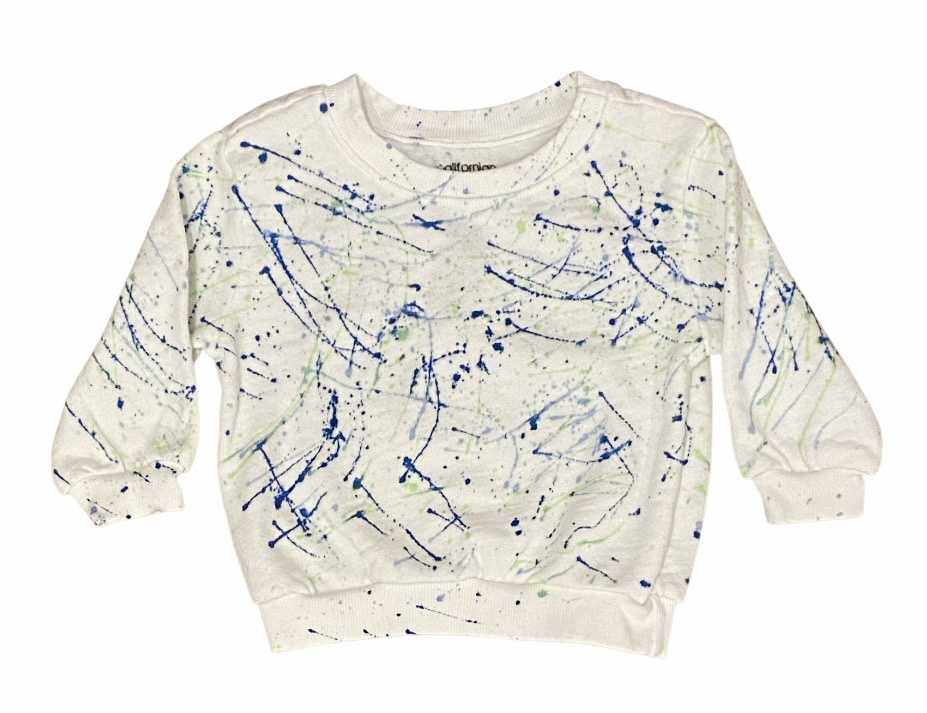 Cal Vintage Blue Splatter Infant Sweatshirt