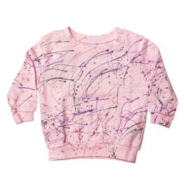 Cal Vintage Pink Splatter Infant Sweatshirt