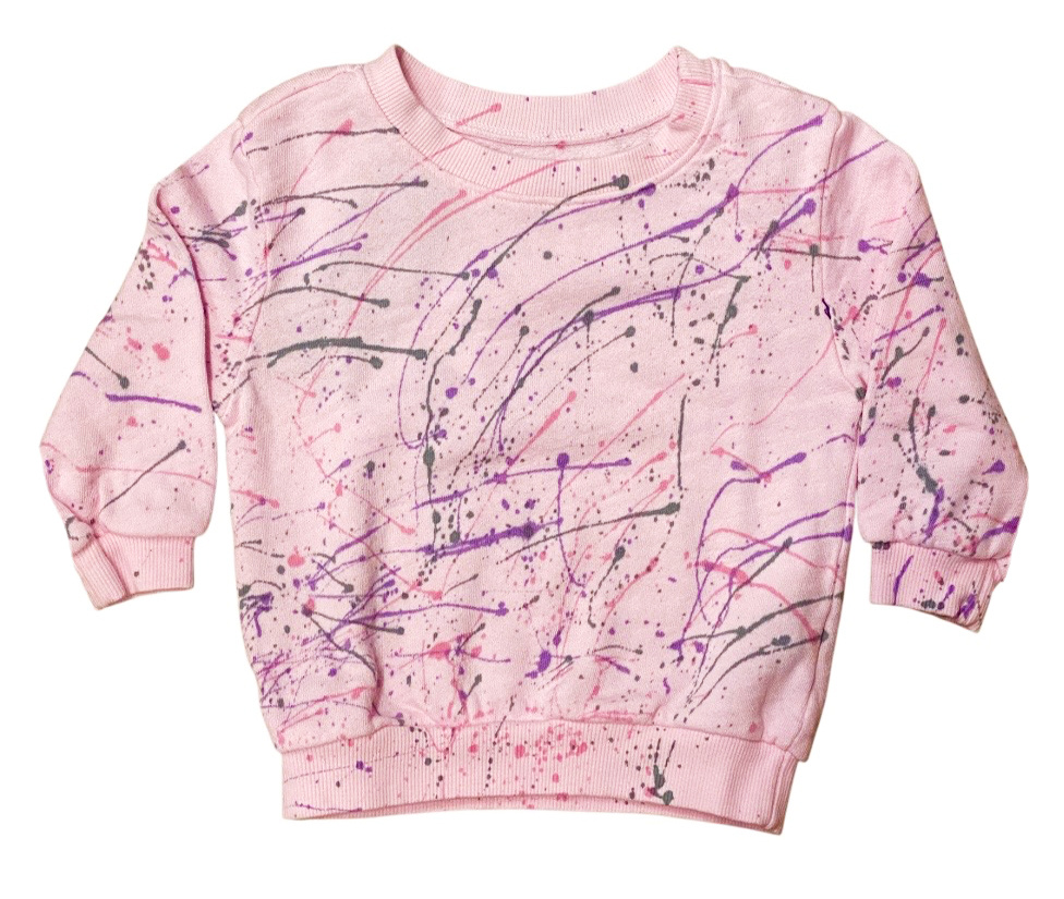 Cal Vintage Pink Splatter Infant Sweatshirt