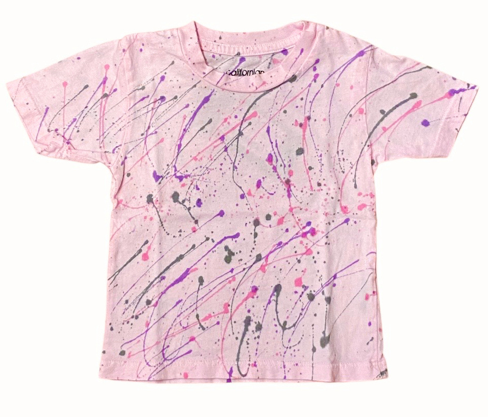 Cal Vintage Pink Splatter SS Tee