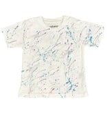 Cal Vintage Wht/Aqua/Pink Splatter Infant SS Tee