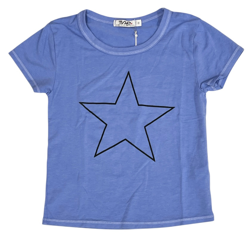 T2Love Periwinkle Star Tee