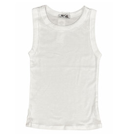 T2Love White Soft Ribbed Tank