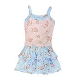 FBZ Blue Pink Cabbage Rose Dress