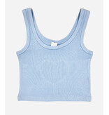Theme Light Blue Heart Cut Out Tank Top