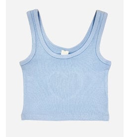 Theme Light Blue Heart Cut Out Tank Top