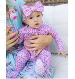 Lev Baby Maya Pink Floral Footie