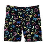 Dori Bright Smiley Bow Cherries Bike Shorts