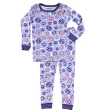 Baby Steps Purple TD Smiley PJ Set