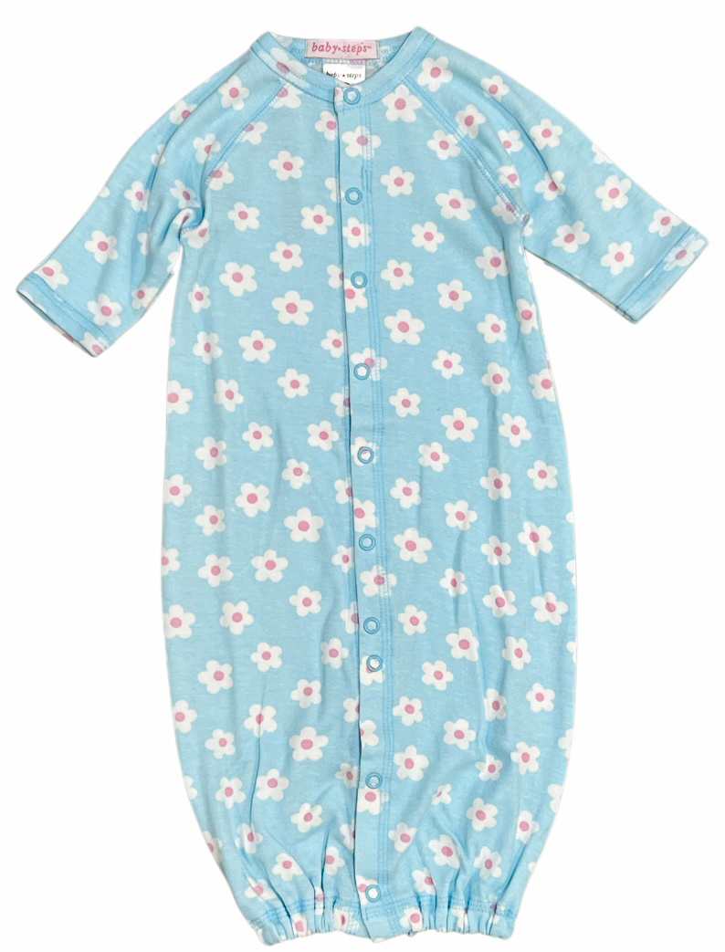 Baby Steps Aqua Daisy Pop Conv. Gown