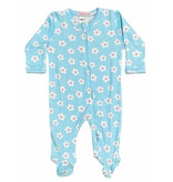 Baby Steps Aqua Daisy Pop Footie