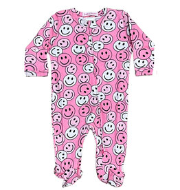 Baby Steps All Pink Smileys Footie