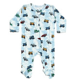 Baby Steps Blue Cloud Construction Footie
