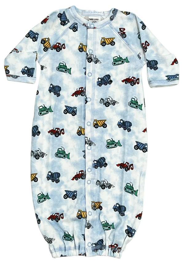 Baby Steps Blue Cloud Construction Conv. Gown