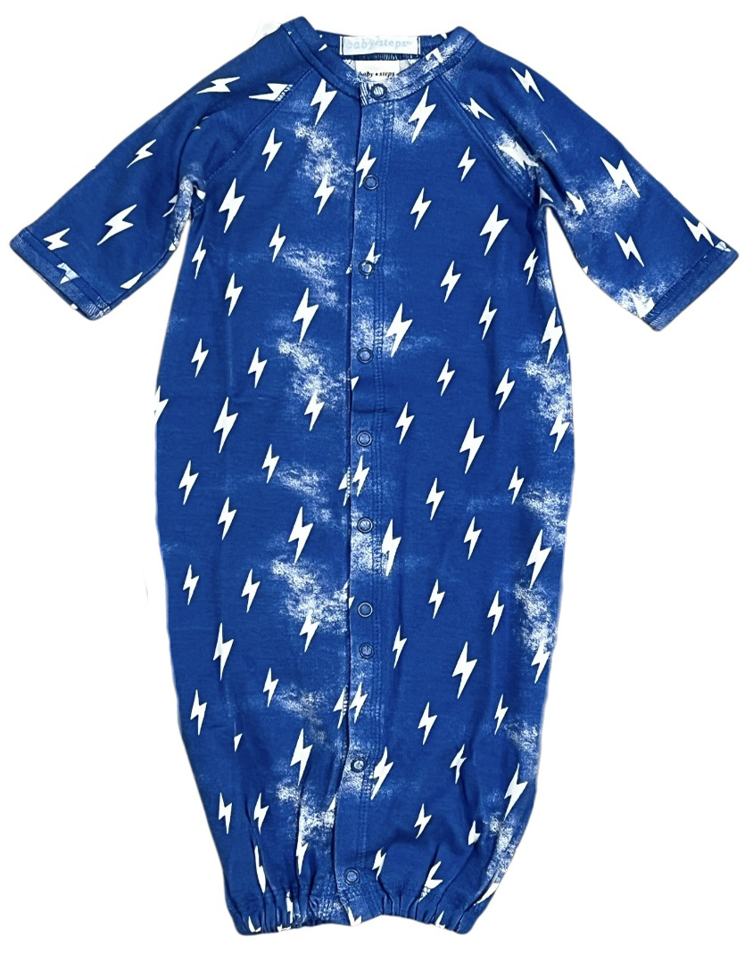 Baby Steps Cobalt Bolts Conv. Gown