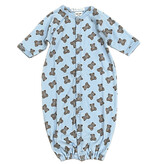 Baby Steps Lt Blue Teddy Bear Conv. Gown