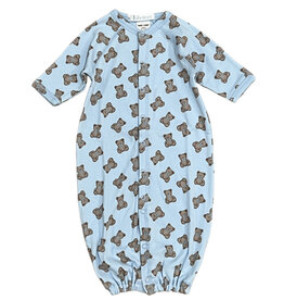 Baby Steps Lt Blue Teddy Bear Conv. Gown