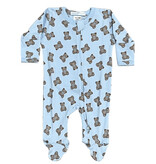 Baby Steps Lt Blue Teddy Bear Footie