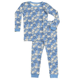 Baby Steps All Blue Smileys PJ Set